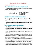Đề cương ôn tập Học kì 1 Vật lý 9 (có lời giải)